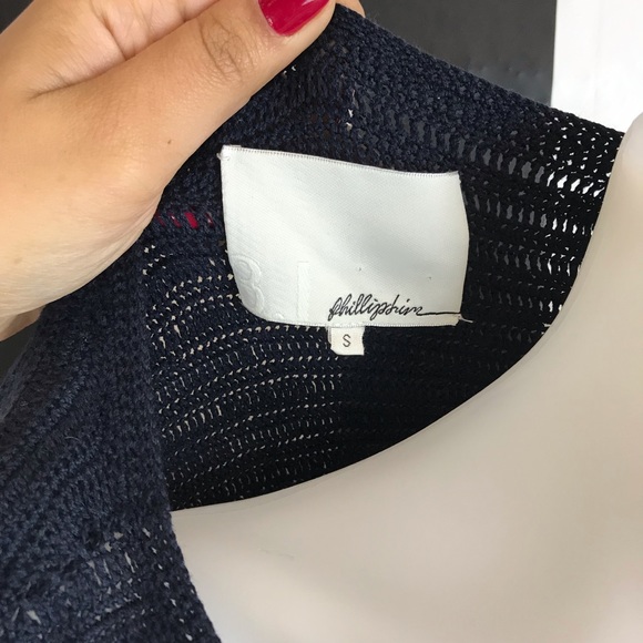 3.1 Phillip Lim Navy Crochet Floral Mini Dress - Picture 5 of 5